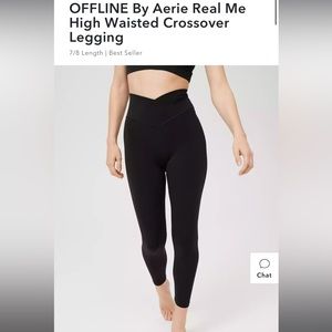 Aerie Real Me High Waisted Crossover 7/8 Legging